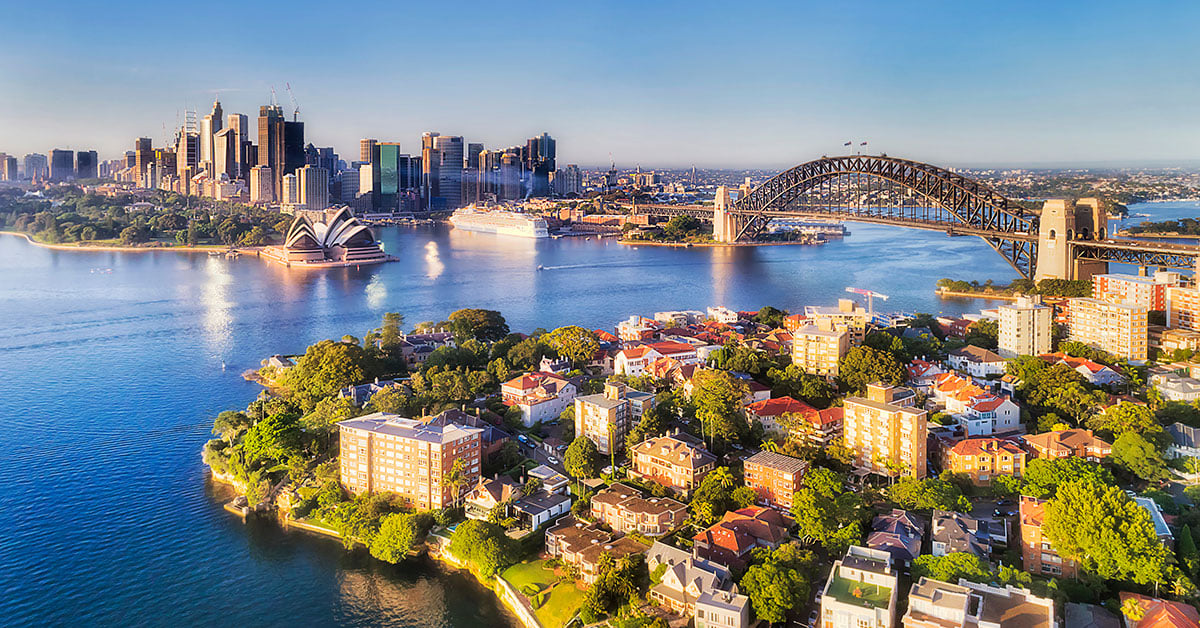 Sydney North Shore aerial view